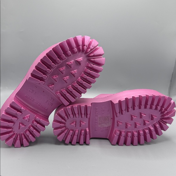 NWOB Jeffrey Campbell Sz 7 Metallic Pink Platform Clogs - Picture 4 of 8